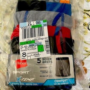 Hanes Boys Boxer Pack of 5 Sport X Temp Tagless med